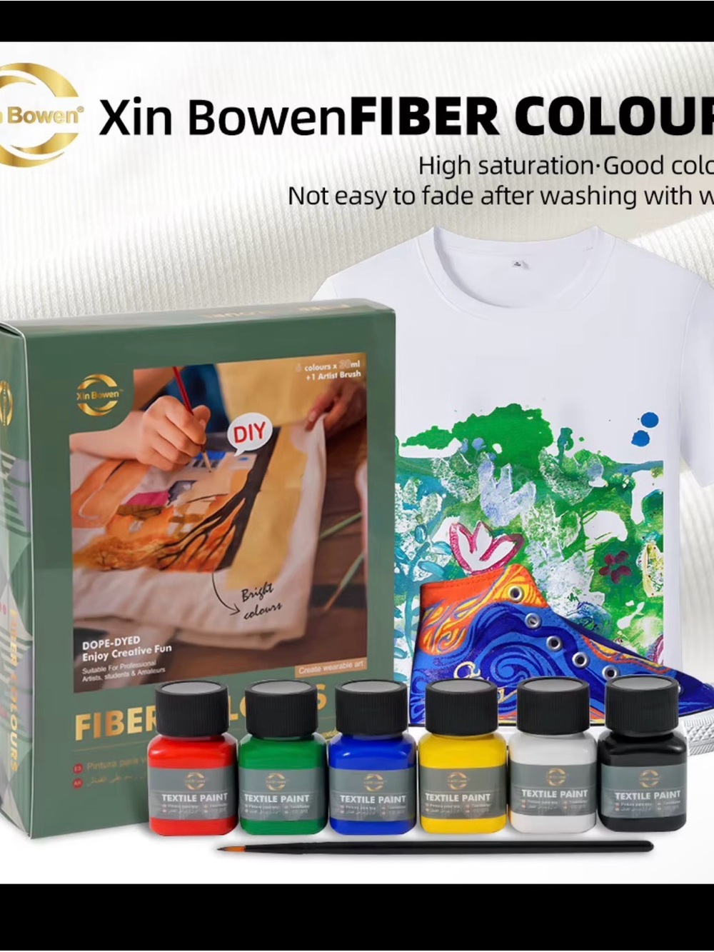 Textile Paint Set – Assorted Colors for Fabric DIY
